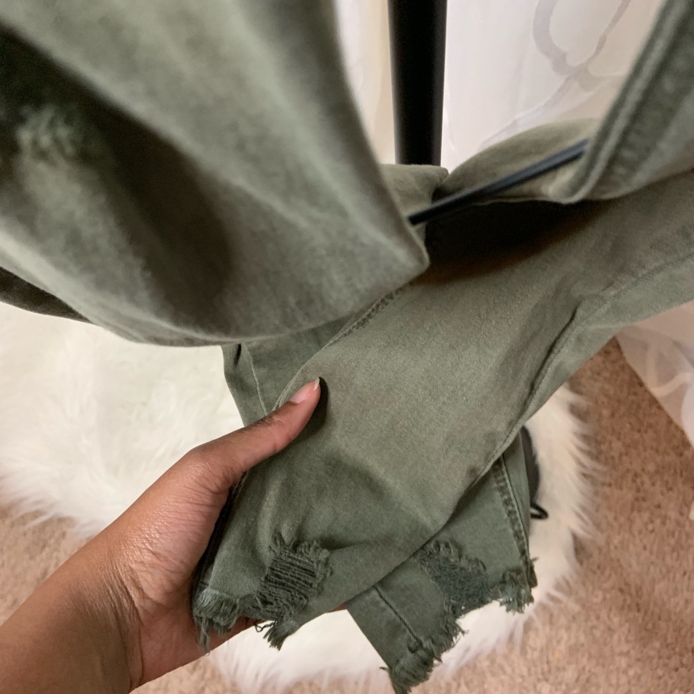Army green jeans